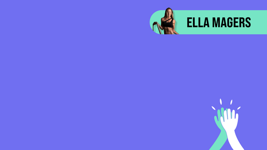 Graphic of two hands clapping with Ella Magers title