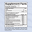 Supplement Facts label showing ingredients and daily values for a dietary supplement. Key ingredients include magnesium, reishi mushroom, L-theanine, valerian root, passionflower, curcumin, and apigenin per 4.69g serving.