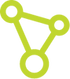 A green geometric logo with three interconnected circles forming a triangular shape. Each circle is connected by a straight line, creating a simple symmetrical design. The background is transparent.