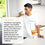 A man stands in a modern kitchen, drinking a glass of orange liquid. On the counter is a packet labeled Gut Nurture. A testimonial praises the product for aiding digestion and energy, credited to Mark R.