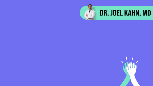Graphic of two hands clapping with Dr. Joel Kahn, MD title