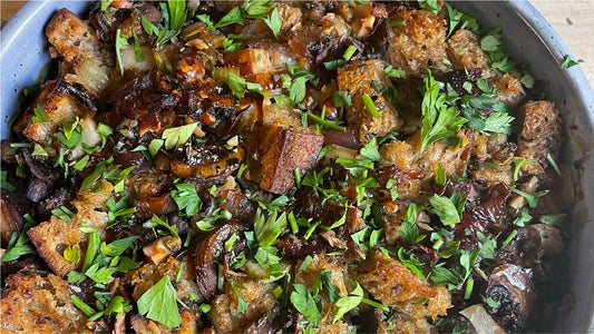 Savory Mushroom Sourdough Stuffing Recipe