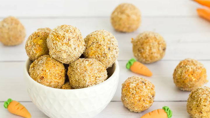 Carrot Cake Protein Date Balls