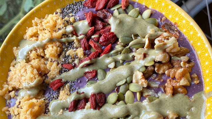 Recipe: Acai Coconut Protein Smoothie Bowl