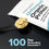 A scoop of yellow protein powder rests on a black surface next to a white bag labeled Unflavored Organic Protein. Text at the bottom reads 100 Day Money-Back Guarantee.