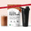 A bag of Complement Chocolate Organic Protein, a glass of chocolate protein shake, and a black shaker bottle on a white background with a red banner reading New formula—now tastes even better! across the top.