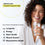 Smiling woman holding a glass of water. Text highlights a serving size of 1 heaped teaspoon (5g) of pure creatine monohydrate to support longevity, energy, brain health, muscle growth, and reproductive health.