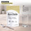 A bag of Complement Bone Vitality powder stands next to a glass of water and a spoon with powder. Text highlights the serving size as 2.5 teaspoons (7.99g) and instructions for mixing.