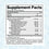 Supplement Facts label for a dietary supplement with serving size, calorie info, ingredients like Ahiflower® Seed Oil, Omega-3 and Omega-6 fatty acids, and a list of nutrient amounts per serving.