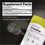 A packet of Complement Creatine lies on a dark surface next to a small glass of water. Supplement Facts and ingredient details are displayed above the packet.