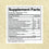 Supplement Facts label showing serving size, servings per container, caloric content, and amounts/percent daily values for vitamins, minerals, and other ingredients, including vitamin D, K2, calcium, magnesium, zinc, and citric acid.
