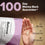 A hand holds two capsules next to a purple and white Balance supplement pouch. Text reads: 100 Day Money-Back Guarantee, with icons for happiness, 100-day guarantee, and money-back.