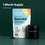 A pouch labeled Complement Essential and a black container with capsules are displayed against a dark green background. Text above reads 1-Month Supply, 30 Servings.