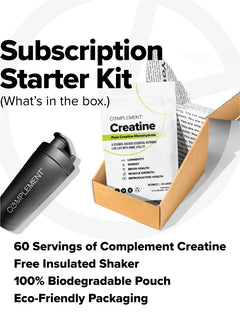 Creatine Subscription kit with 60 servings and free shaker