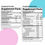 Side-by-side supplement facts labels for COMPLEMENT® ForHer Essential System (Plant-Based) by Complement, featuring serving sizes, ingredient lists, and daily values for vitamins, minerals, and nutrients. Light background with color accents.