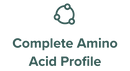 Icon of three connected circles above the text Complete Amino Acid Profile.
