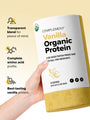 Vanilla Organic Protein Poch - ransparent blend for peace of mind + Complete amino acid profile - Best-Tasting vanilla protein