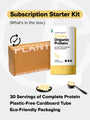 Subscription Starter Kit - Vanilla Organic Protein - 30 servings of complete protein Plastic-Free Cardboard Tube Eco-Friendly Packaging