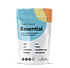 A white and colorful resealable pouch labeled Complement Essential with a list of nutrients including B12, D3, K2, DHA/EPA, Iodine, Zinc, Magnesium, and Selenium on the front.