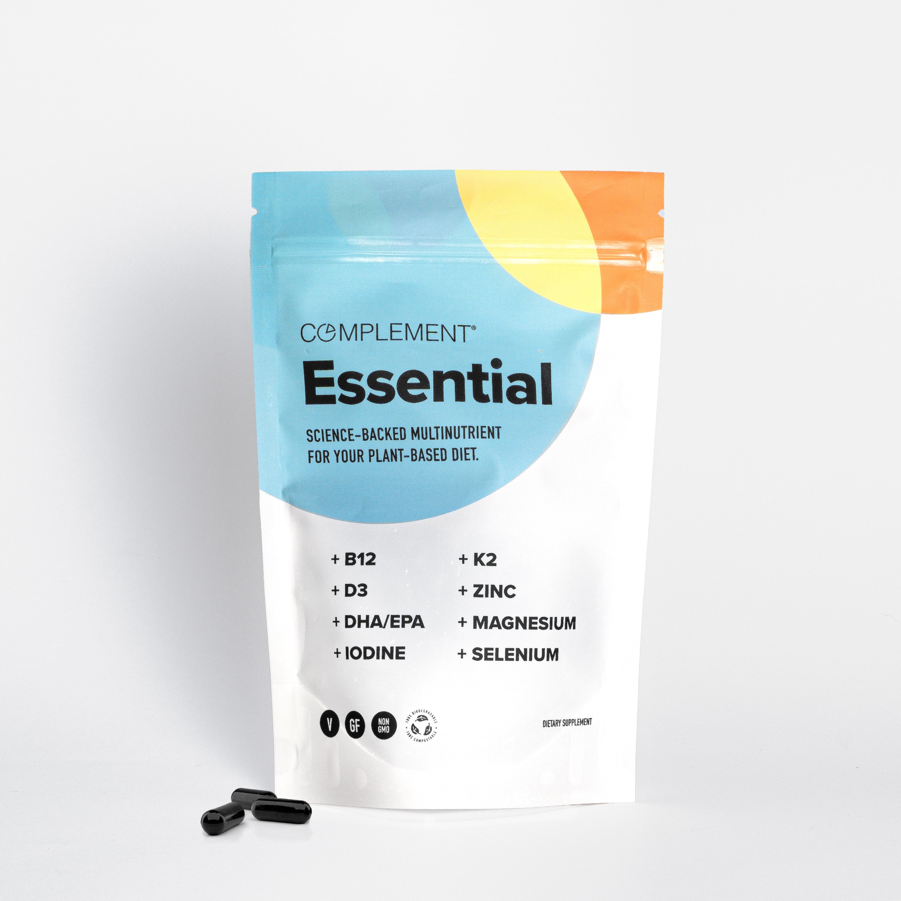 Complement Pill Complement Essential - The Best Vegan Multivitamin for Plant-Based Eaters