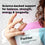 A woman holds two capsules and a packet labeled Complement ForHer with text promoting science-backed support for balance, strength, energy, and longevity. A female gender symbol is in the corner.