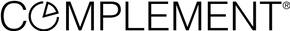 The word COMPLEMENT in all capital letters, with the letter O designed to look like a pie chart missing one slice. A registered trademark symbol appears at the top right of the word.