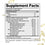 Supplement Facts label for liquid capsules, listing serving size, ingredients, and amounts of Omega-3 and Omega-6 fatty acids. Capsules are visible on the margins.