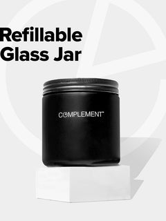 Refillable Matte Black Refillable Glass Jar