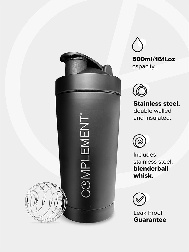Shakel R Stainless Steel Insulated Shaker – Complement